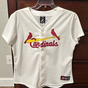 Majestic Authentic St Louis Cardinals Women’s Jersey, Size L